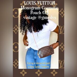 Louis Vuitton
Monogram Cosmetic Pouch vintage with unbranded chain